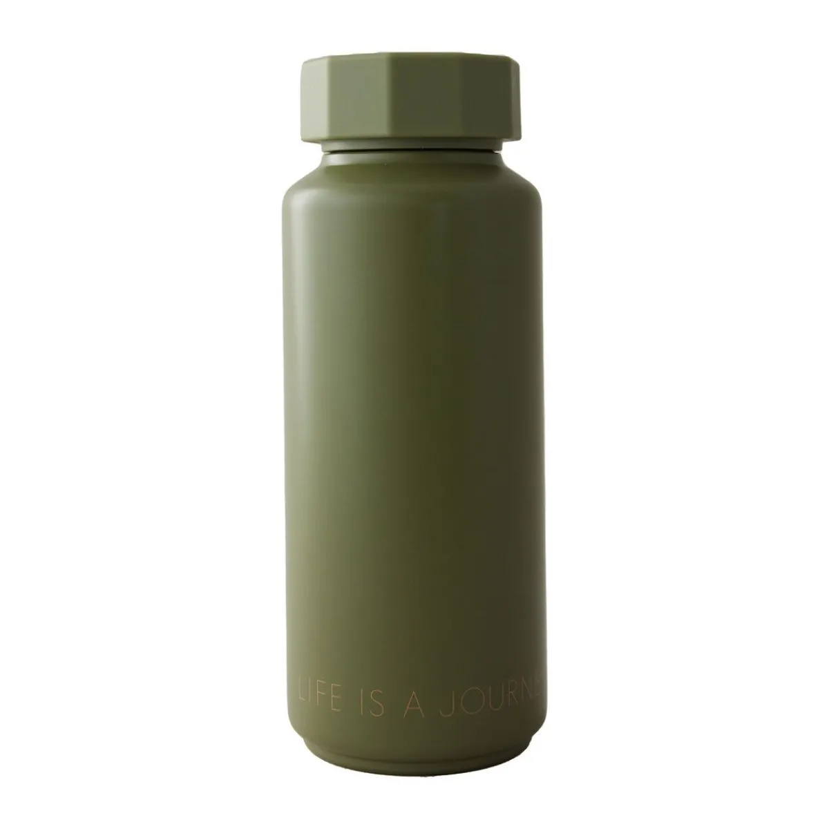 Design Letters Thermosflaschen|Thermoflasche 0,5 l Ton-auf-Ton Life is a journey olive
