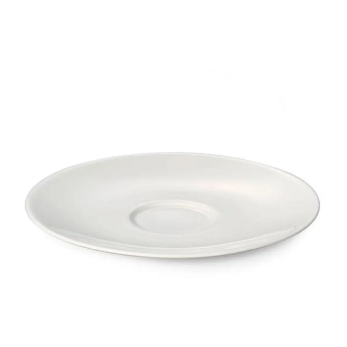 Dibbern Milchkaffeeuntertassen|Café au Lait Untertasse Fine Bone China Coupe weiß