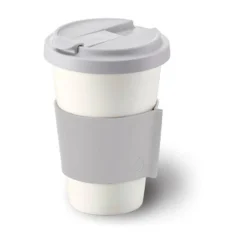 Coffee-to-go Becher 0,35 l Fine Bone China Konisch-Zylindrisch Lichtgrau<Dibbern Outlet