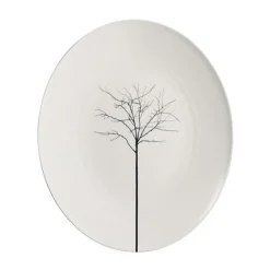 Platte oval 39 cm Fine Bone China Pure Black Forest<Dibbern Hot