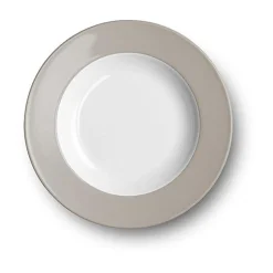 Dibbern Suppenteller|Teller tief 23 cm Fahne Solid Color kiesel