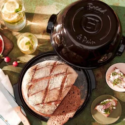 Emile Henry Kochwelt Entdecken|20 Jahre Tischwelt|Brot-Set 2-tlg. Fusain