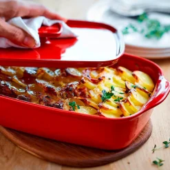 Emile Henry Spargel Zubehör|Deckel 35 cm für Gratinform 36x23 cm Ultime Grand Cru