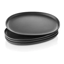 Teller oval 26 cm Nordic kitchen schwarz<Eva Solo New