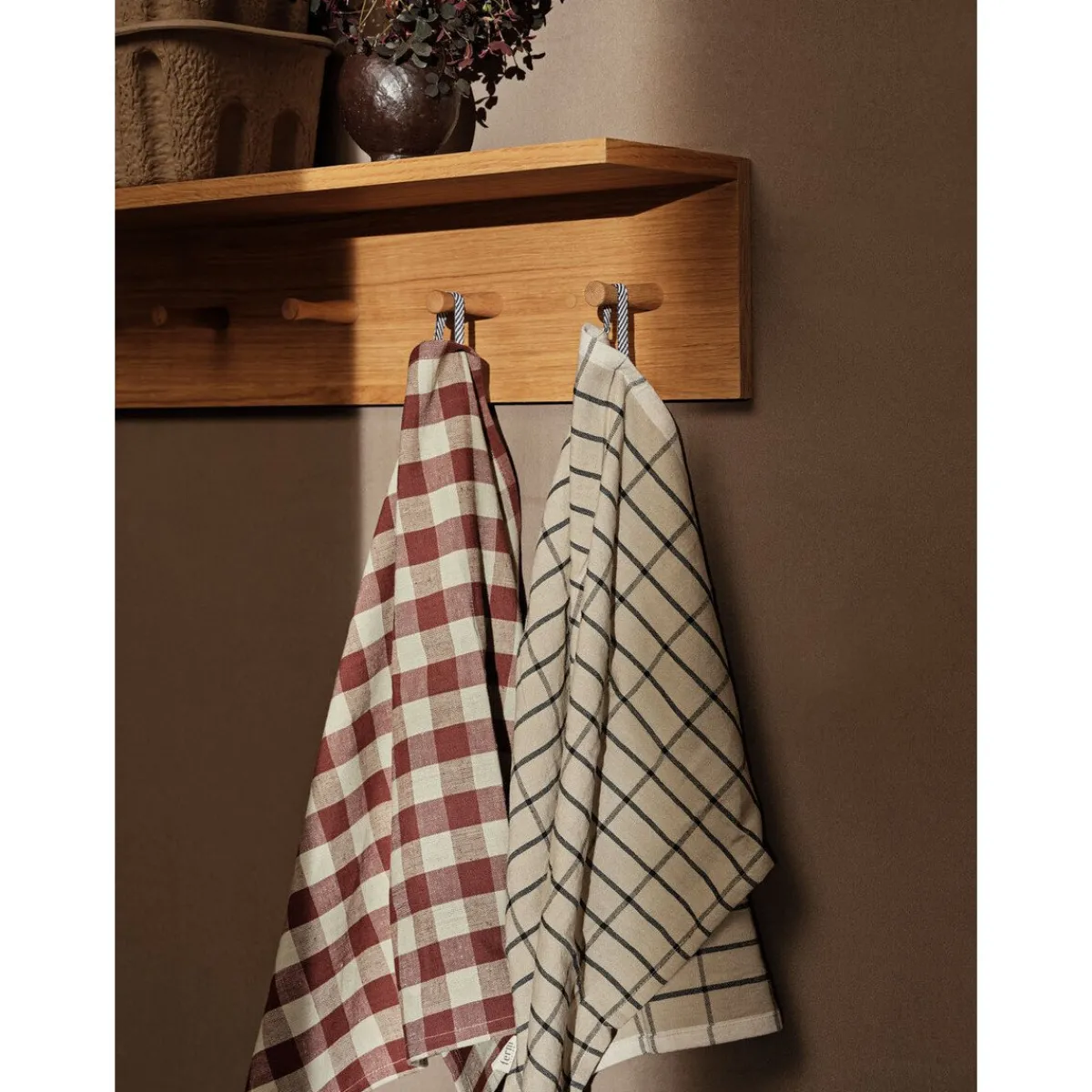 Geschirrtuch 70x50 cm Hale sand/schwarz<ferm LIVING New