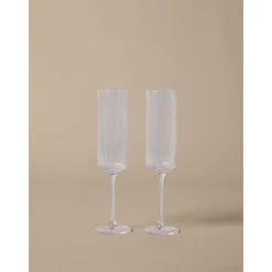Ripple Champagnerglas 2er-Set klar<ferm LIVING New