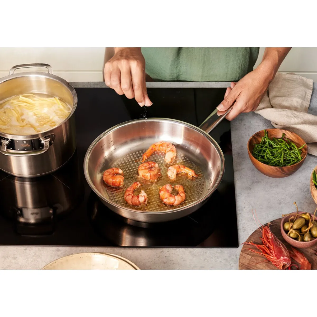 Stielpfanne 28 cm Original-Profi Collection silber<Fissler