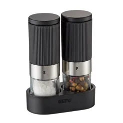 Gefu Messer & Co. Entdecken|Kräuter & Gewürze|Salz und Pfeffermühle 2er Set inkl. Menage Tusome