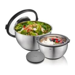 Schüssel-Set 2tlg. mit Spritzschutzdeckel<Gefu Outlet