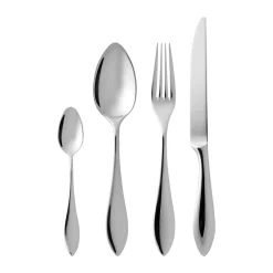 Gense Besteck Set 4 Personen|Besteck-Set 16-tlg. Indra Edelstahl poliert