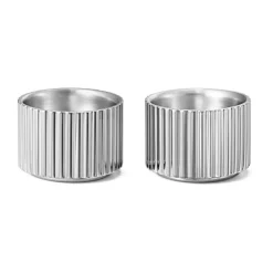 Georg Jensen Eierbecher & Eierwärmer|Eierbecher 2er-Set Bernadotte edelstahl