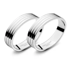 Georg Jensen Tischdeko Weihnachten|Serviettenringe 2er-Set Bernadotte edelstahl