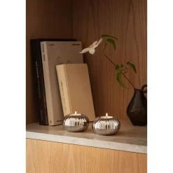 Georg Jensen Weihnachten|Teelichthalter 2er-Set Bernadotte edelstahl