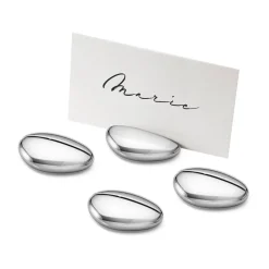 Georg Jensen Weihnachten|Tischdeko Weihnachten|Tischkartenhalter 4er-Set Sky silber