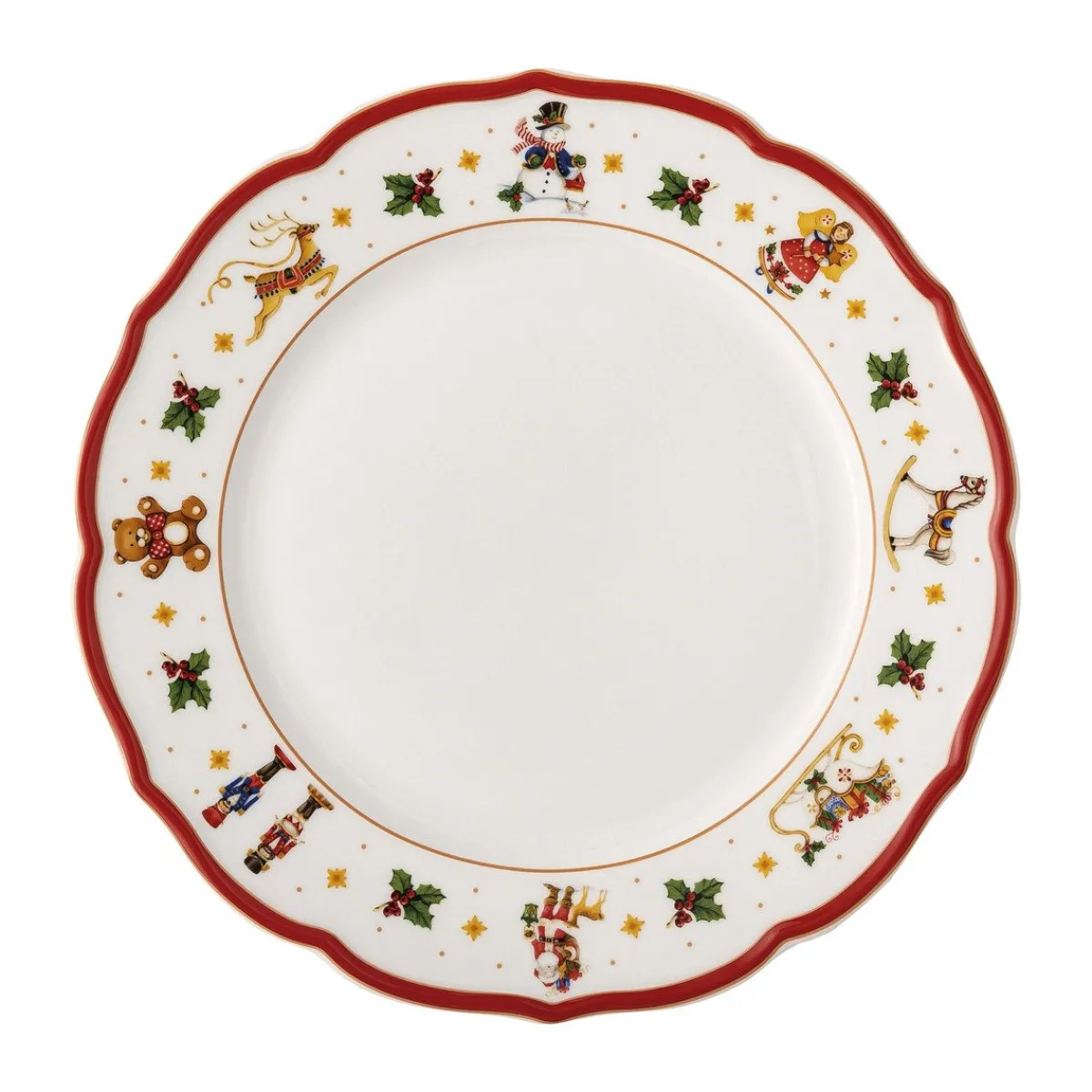Hutschenreuther Weihnachtsgeschirr|Teller flach 27 cm Happy Wintertime Red