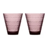 Iittala Saftgläser|Glas 2er-Set Kastehelmi violett
