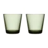 Trinkglas 2er-Set 0,21 l Kartio Tannengrün<Iittala