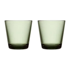 Iittala Wassergläsersets|Trinkglas 2er-Set 0,21 l Kartio Tannengrün