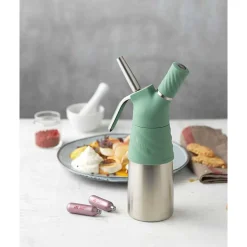 ISI Weihnachten|Backzubehör|Saucen-/ Schlagsahnebereiter Creative Whip 0,5 l Premium grün