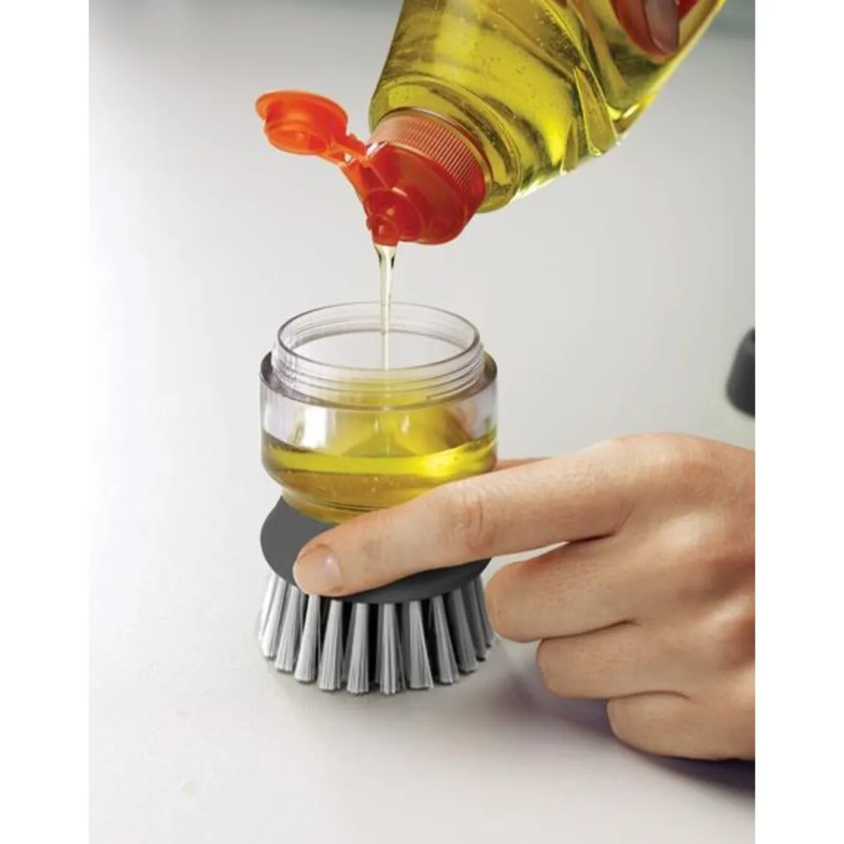 Abwaschbürste Palm Scrub 13 cm grau<Joseph Joseph Sale