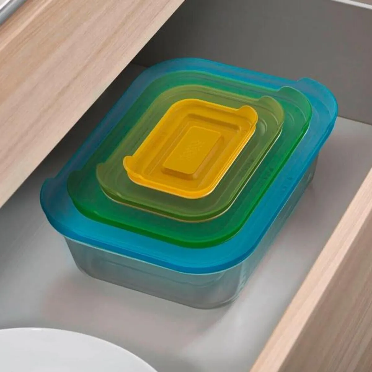 Glasset 4tlg. mit Deckel Nest Storage<Joseph Joseph New