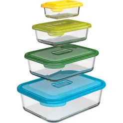 Glasset 4tlg. mit Deckel Nest Storage<Joseph Joseph