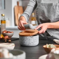 Mörser granit mit Bambusdeckel Dash<Joseph Joseph Clearance