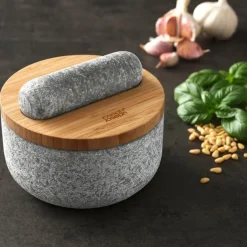Mörser granit mit Bambusdeckel Dash<Joseph Joseph