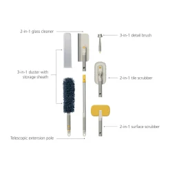 Joseph Joseph Bürsten|Reinigungsset 6-tlg. CleanTech stone