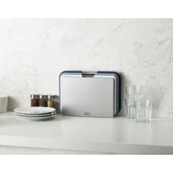 Joseph Joseph Schneidebretter Aus Kunststoff|Messer & Co. Entdecken|Schneidebrett-Set 4-tlg. Nest grau