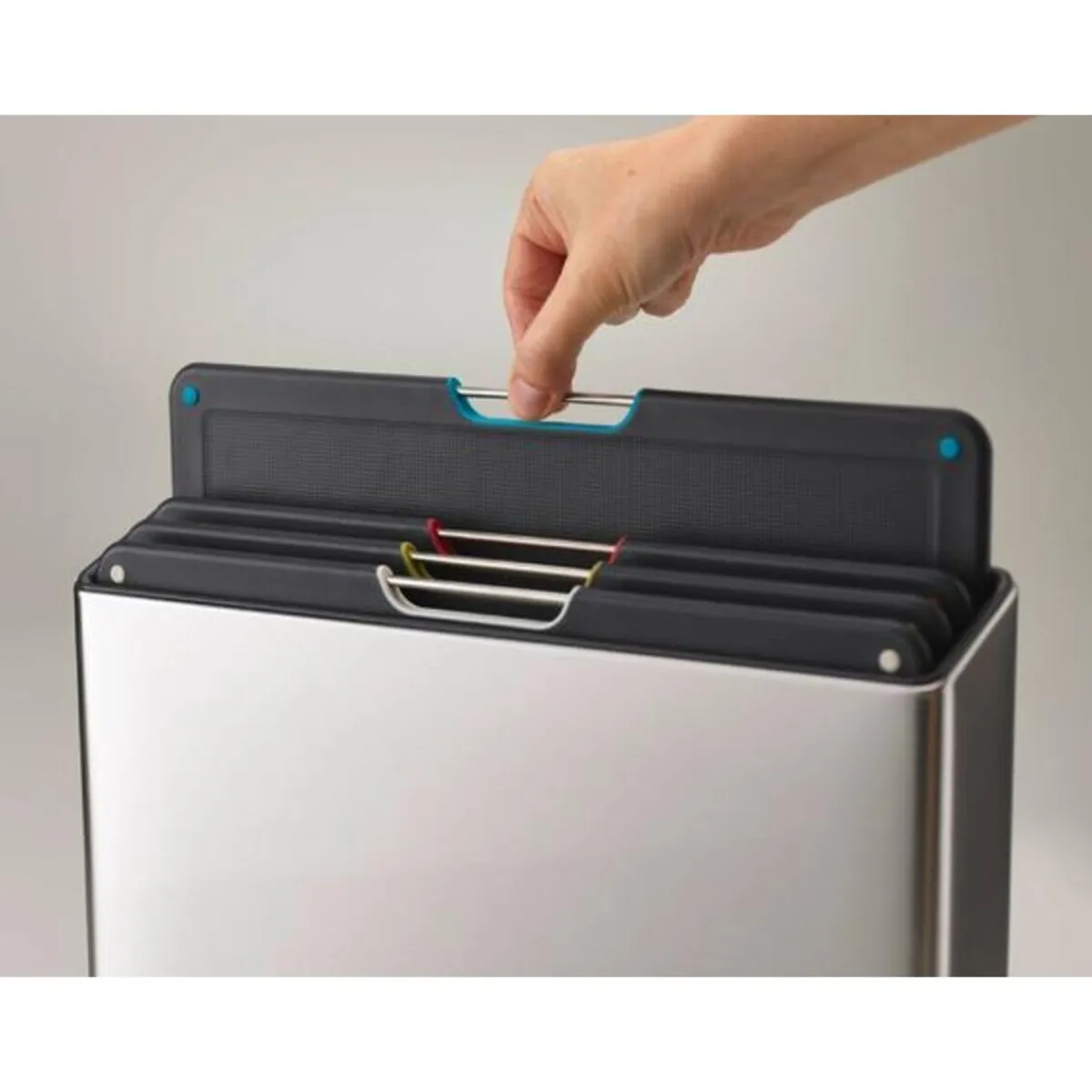 Joseph Joseph Schneidebretter Aus Kunststoff|Einmachen & Fermentieren|Schneidebrett-Set 5-tlg. Folio edelstahl