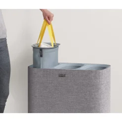 Joseph Joseph 20 Jahre Tischwelt|Bestseller|Wäschetrennkorb 90,0 l Tota Trio grau