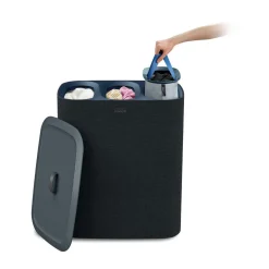 Joseph Joseph 20 Jahre Tischwelt|Bestseller|Wäschetrennkorb 90,0 l Tota Trio schwarz
