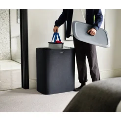 Joseph Joseph 20 Jahre Tischwelt|Bestseller|Wäschetrennkorb 90,0 l Tota Trio schwarz