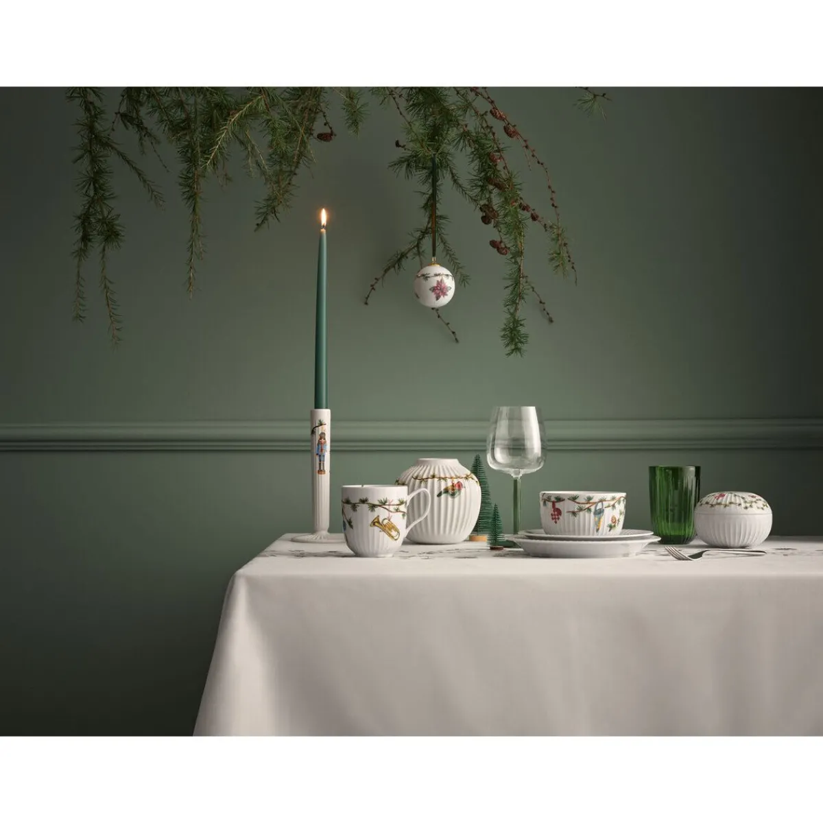 Kähler Weihnachten|Kerzenständer 20 cm Hammershøi Christmas