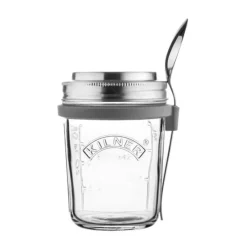 Frühstücksglas mit Deckel und Löffel 350ml<Kilner Best