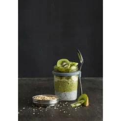 Frühstücksglas mit Deckel und Löffel 350ml<Kilner