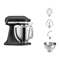 Küchenmaschine 4,8 l 300 W Artisan Premium Gusseisen Schwarz<KitchenAid Hot