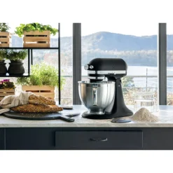 Küchenmaschine 4,8 l 300 W Artisan Premium Gusseisen Schwarz<KitchenAid Hot
