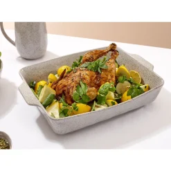 Auflaufform 39x26 cm Artisan hellgrau<Ladelle Sale