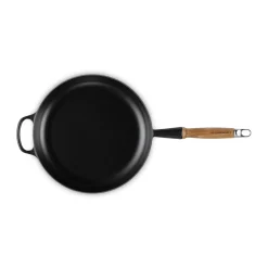 Le Creuset Pilzküche|Bratpfanne 28 cm m. Holzgriff Signature schwarz