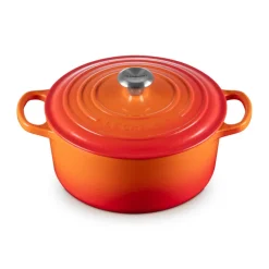 Le Creuset Kochwelt Entdecken|Bräter|Bräter mit Deckel 22 cm Signature Ofenrot