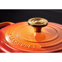 Le Creuset Weihnachten|Kochwelt Entdecken|Bräter mit Deckel 24 cm Signature Limited Edition Flamme Dorée