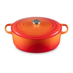 Le Creuset Bräter|Kochwelt Entdecken|Bräter mit Deckel 35 cm Signature Ofenrot