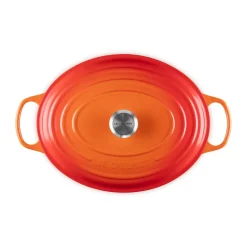 Le Creuset Bräter|Kochwelt Entdecken|Bräter mit Deckel 35 cm Signature Ofenrot