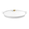 Le Creuset Backformen|Kochwelt Entdecken|Fischbackform mit Deckel 34 cm Tradition White