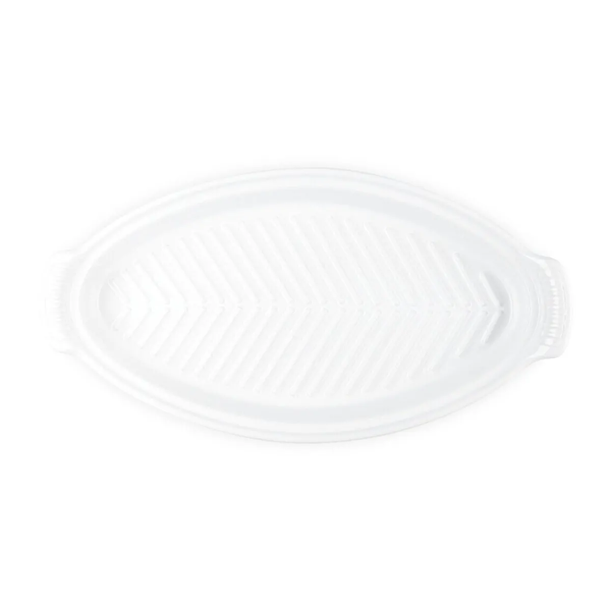 Le Creuset Backformen|Kochwelt Entdecken|Fischbackform mit Deckel 34 cm Tradition White