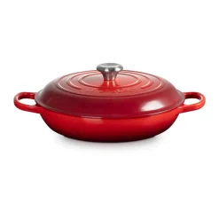 Le Creuset Pilzküche|Gourmet Profi-Topf mit Deckel 30 cm Signature Kirschrot