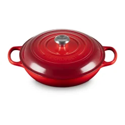 Le Creuset Pilzküche|Gourmet Profi-Topf mit Deckel 30 cm Signature Kirschrot