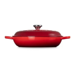 Le Creuset Pilzküche|Gourmet Profi-Topf mit Deckel 30 cm Signature Kirschrot
